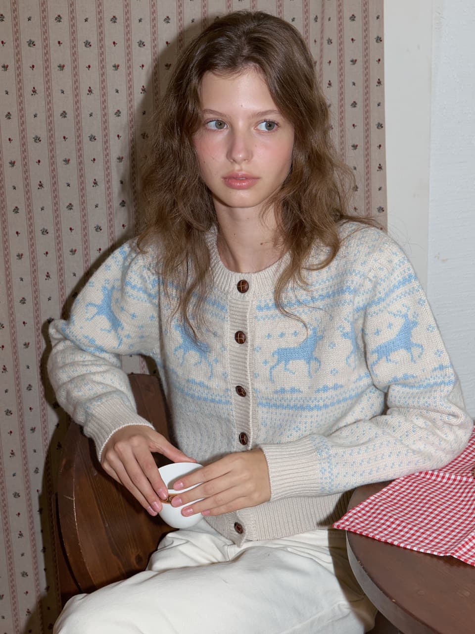 A HOLIDAY NORDIC CARDIGAN_LIGHT BLUE